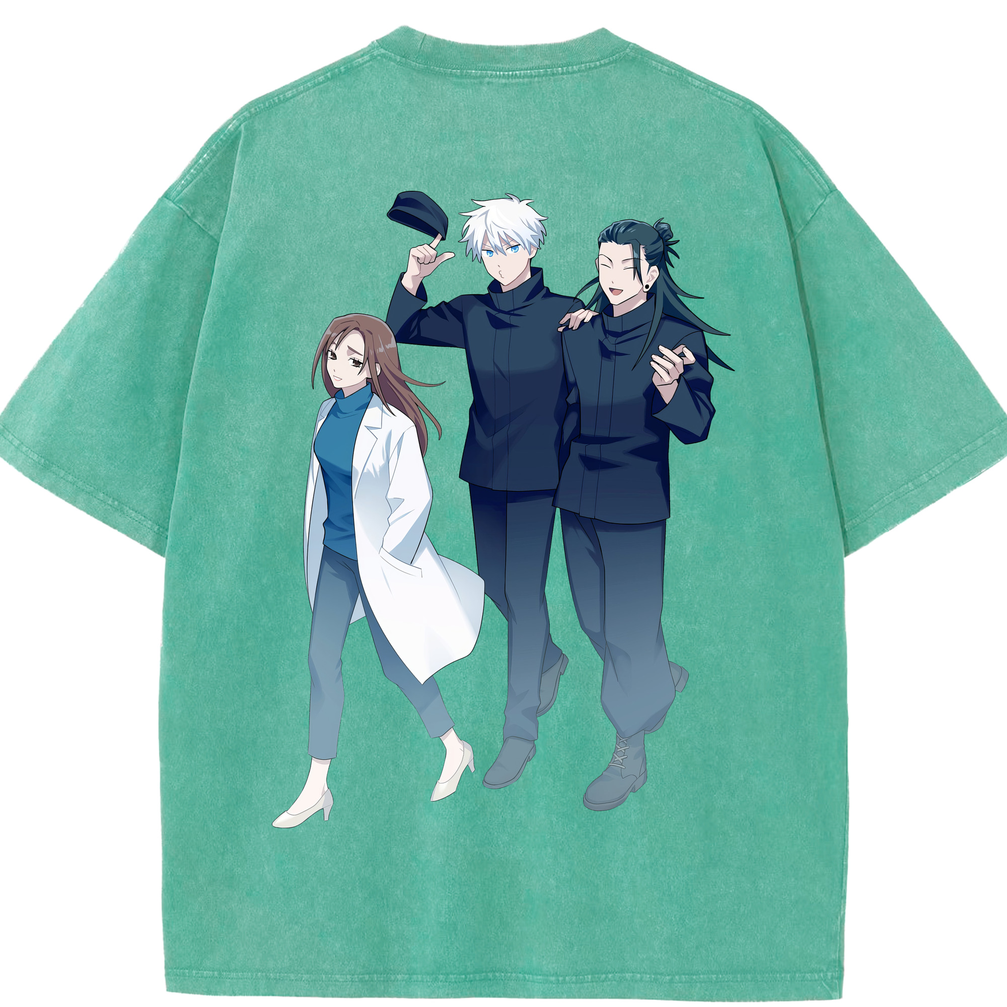 （画像用） 呪術廻戦 Jujutsu Kaisen 綿100% ヴィンテージ風 半袖Tシャツ（背面プリント）